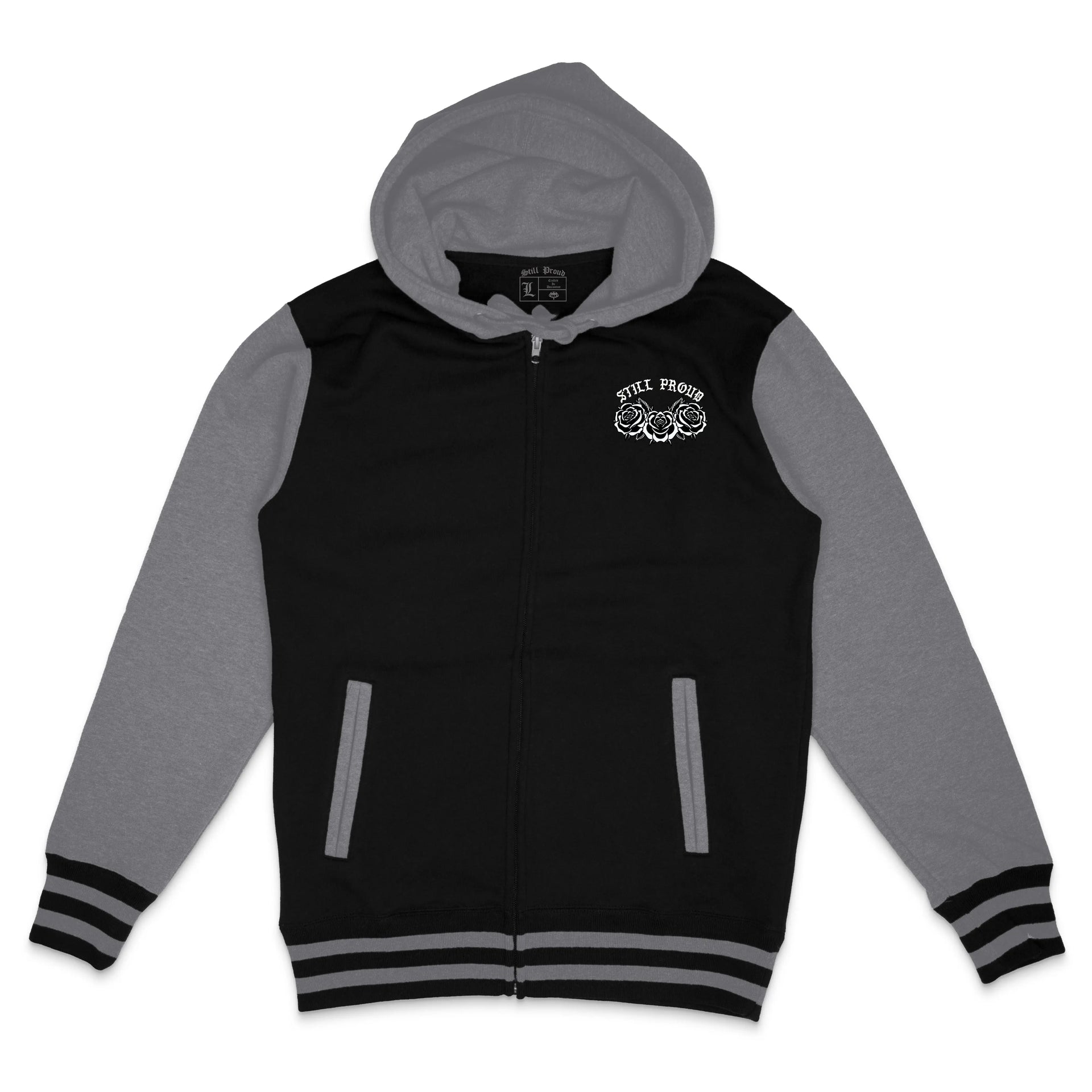 LOST HOMIES Varsity Zip Hoodies Still Proud